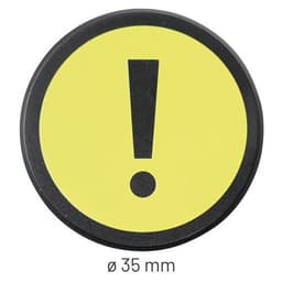 Lot de 5 aimantsean Management Attention Jaune - Image 6