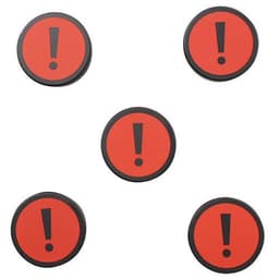 Lot de 5 aimantsean Management Attention Rouge - Image 6