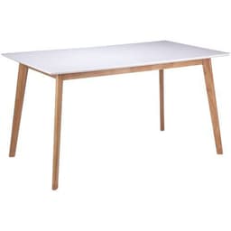 Table réunion Alice 120x75x80 cm Blanc/Chêne - Image principale