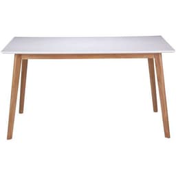 Table réunion Alice 120x75x80 cm Blanc/Chêne - Image 2