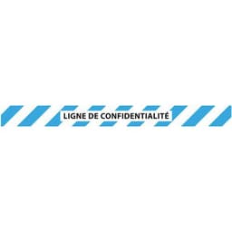 Bande adhésive de confidentialité hachuré avec texte - Image principale