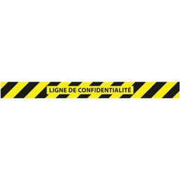 Bande adhésive de confidentialité hachuré avec texte - Image 2