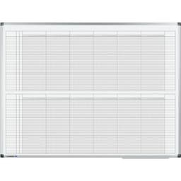PREMIUM planning annuel 6 mois 90x120cm Acier laqué - Image principale