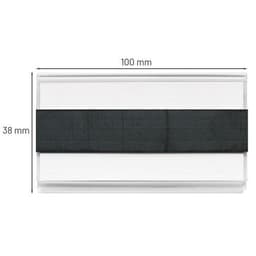 Lot de 100 porte-étiquettes magnétique 38x100 - MANUTAN - Image 2