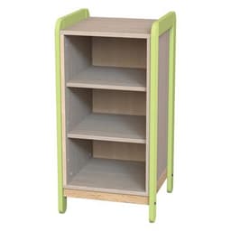 Meuble 1 colonne 3 niches Lili hauteur 98 cm coloris vert - Image principale