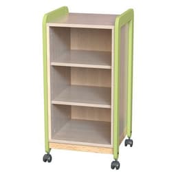 Meuble Lili 1 colonne 3 niches avec roulettes hauteur 98 cm coloris vert - Image principale