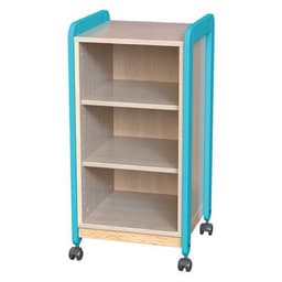 Meuble Lili 1 colonne 3 niches avec roulettes hauteur 98 cm coloris turquoise - Image principale