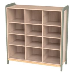 Meuble colonnes + niches Lili 3 col/12cases Ht 137 cm kaki - Image principale
