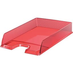 Lot de 10 Corbeille courrier Esselte Europost Solea Rouge transparent - Image principale