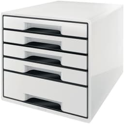 Bloc de classement Leitz Dual, 5 tiroirs Blanc - Image principale
