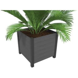Jardinière Elégance 98 x 98 cm gris 4 pieds laqués anthracite 7016 - Image principale