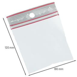500 sacs plastique Minigrip 100 std Larg: 120 mm x Ht: 180 mm - Image 2