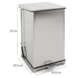 Conteneur à pédale industriel - 152 L, Coloris : Gris - Image 2