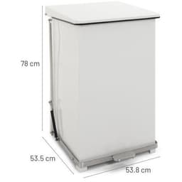 Conteneur à pédale industriel - 152 L, Coloris : Blanc - Image 3