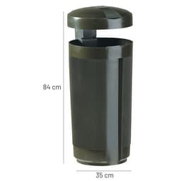 Poubelle extérieure Prima Linea 50 L Brun sienne - Image 4