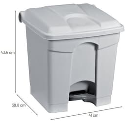 Poubelle plastique agroalimentaire 30 L gris - Image 2