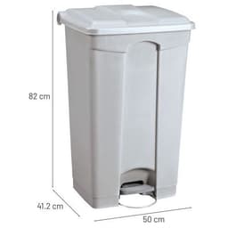 Poubelle plastique agroalimentaire 90 L gris - Image 4