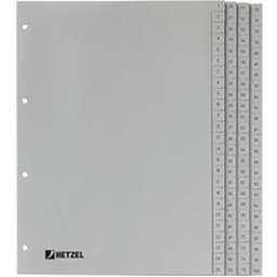 Lot de 6 Intercalaires en plastique, chiffres, A4, 1-52, PP, - Image principale