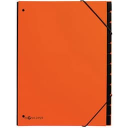 Lot de 6 Classeur à soufflet tendance, A4, 10 compart., orange - Image principale