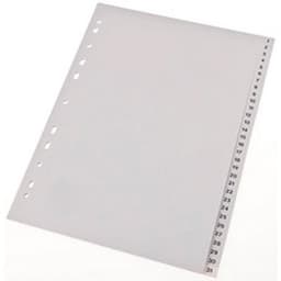 Lot de 6 Intercalaires en plastique, numériques, A4 - Image principale