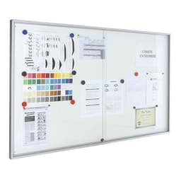 Vitrine fond tôle porte coulissante Millénium Planorga - Image principale