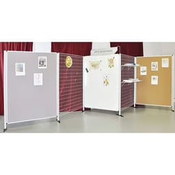 Panneau d'affichage Harmony laqué blanc avec pieds coloris bleu RAL 5002 - Image principale