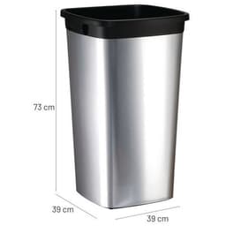 Poubelle Iris carré - 60L Gris - Image 2