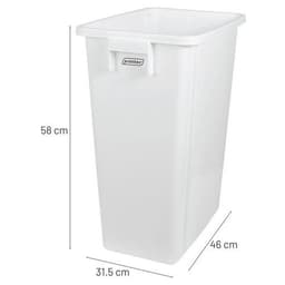 Collecteur tri sélectif sans couvercle 60 L Blanc - Image 3