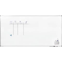 PREMIUM tableau blanc 120x240cm Acier laqué blanc - Image 2