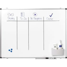 PREMIUM tableau blanc 75x100cm Acier laqué blanc - Image 2