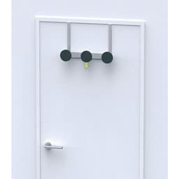 Triple patère de porte CROCH acier ABS + 1 crochet - Image 2
