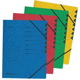 Lot de 6 Trieur easyorga, A4, carton, 7 compartiments, vert - Image principale