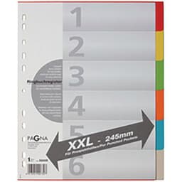 Set de 12 Intercalaires en carton, format A4, 6 positions, extra - Image principale