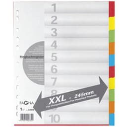 Set de 6 Intercalaires en carton, format A4, 10 positions, extra - Image principale