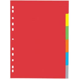Set de 12 Intercalaire carton, A4, 6 touches, 6 couleurs - Image principale