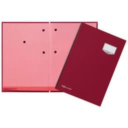 Lot de 6 Parapheur "DE LUXE", A4, 20 compartiments, rouge - Image principale