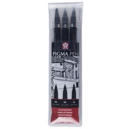 Set de 6 Stylo feutre PIGMA PEN, étui de 3, noir - Image principale