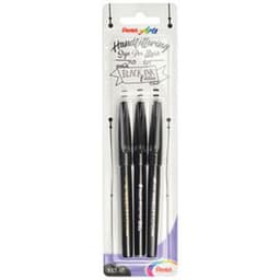 Set de 6 Stylo de calligraphie Sign Pen Brush, noir - Image principale