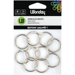 Lot de 120 Anneaux brisés, diamètre intérieur: 30 mm, en métal - Image principale
