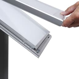 Porte menu LED logo sur pied pour 1 feuille A4 - Image 3