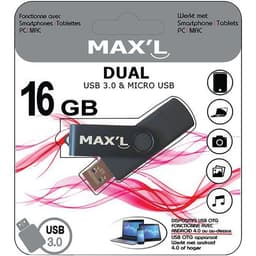 Clé Duals USB 3.0 + micro USB OTG 16Go - Max'L - Image 2