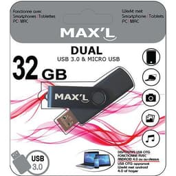 Clé Duals USB 3.0 + micro USB OTG 32Go - Max'L - Image 2