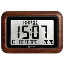 Horloge grand affichage aspect bois - Image principale