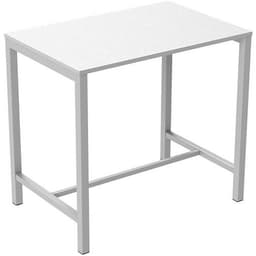 Table de réunion haute Jona Plateau Blanc Long  : 120 cm - Image principale