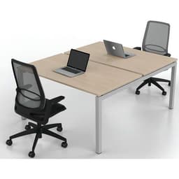 Bureau droit Bench 2 places Inesa Chêne 140 cm - Image 2