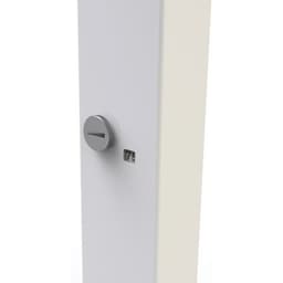 Bureau droit Inesa avec pied réglable en T Blanc 140 cm - Image 4