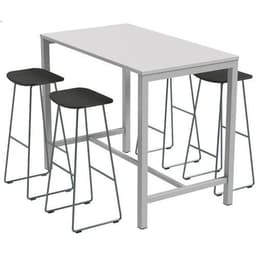 Table de réunion haute Jona Plateau Blanc Long  : 140 cm - Image 4