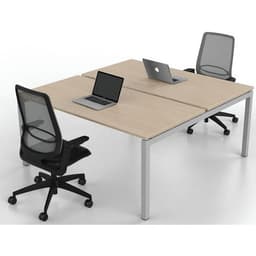 Bureau droit Bench 2 places Inesa Chêne 160 cm - Image 3