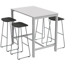 Table de réunion haute Jona Plateau Blanc Long  : 120 cm - Image 5