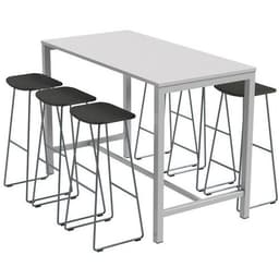 Table de réunion haute Jona Plateau  Blanc Long  : 160 cm - Image 5
